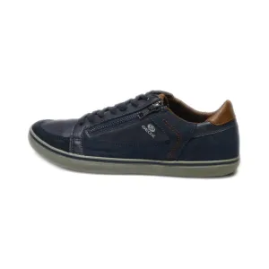 Geox Sp Low-Top Sneakers Leather Blue Colour For Men