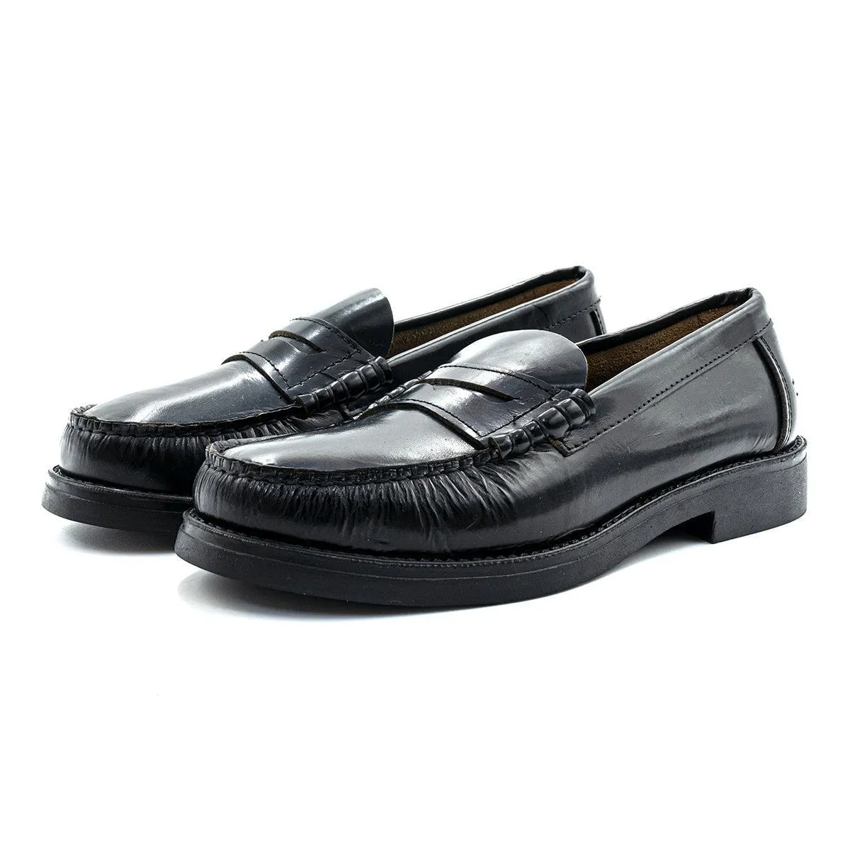 Germen Slipon Loafers Leather Black Colour For Women