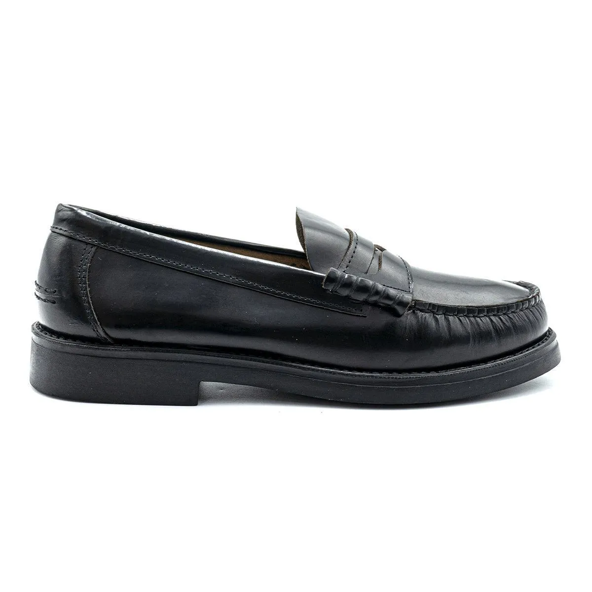 Germen Slipon Loafers Leather Black Colour For Women