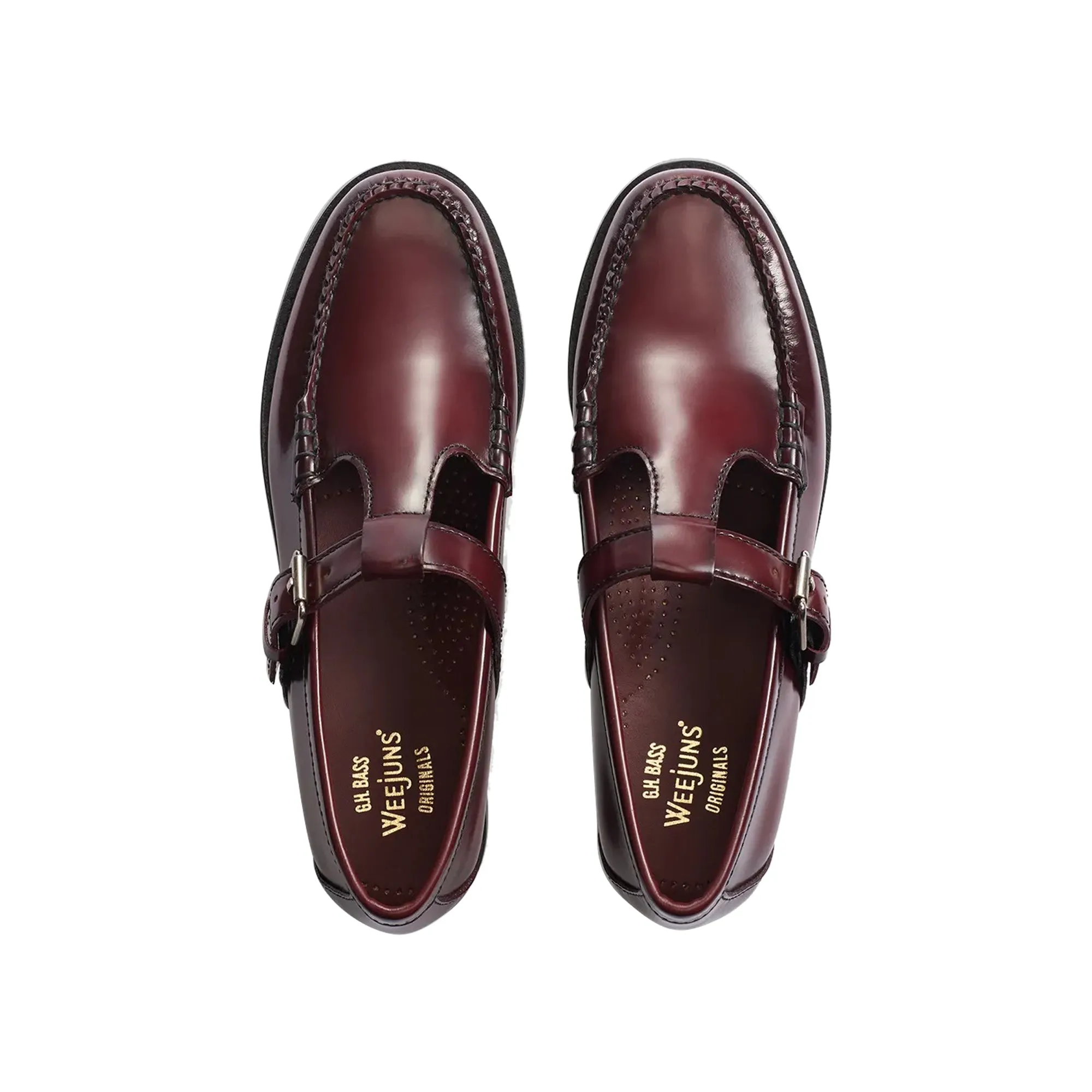 G.H. Bass Womens Mary Jane Weejun Loafers 'Wine'