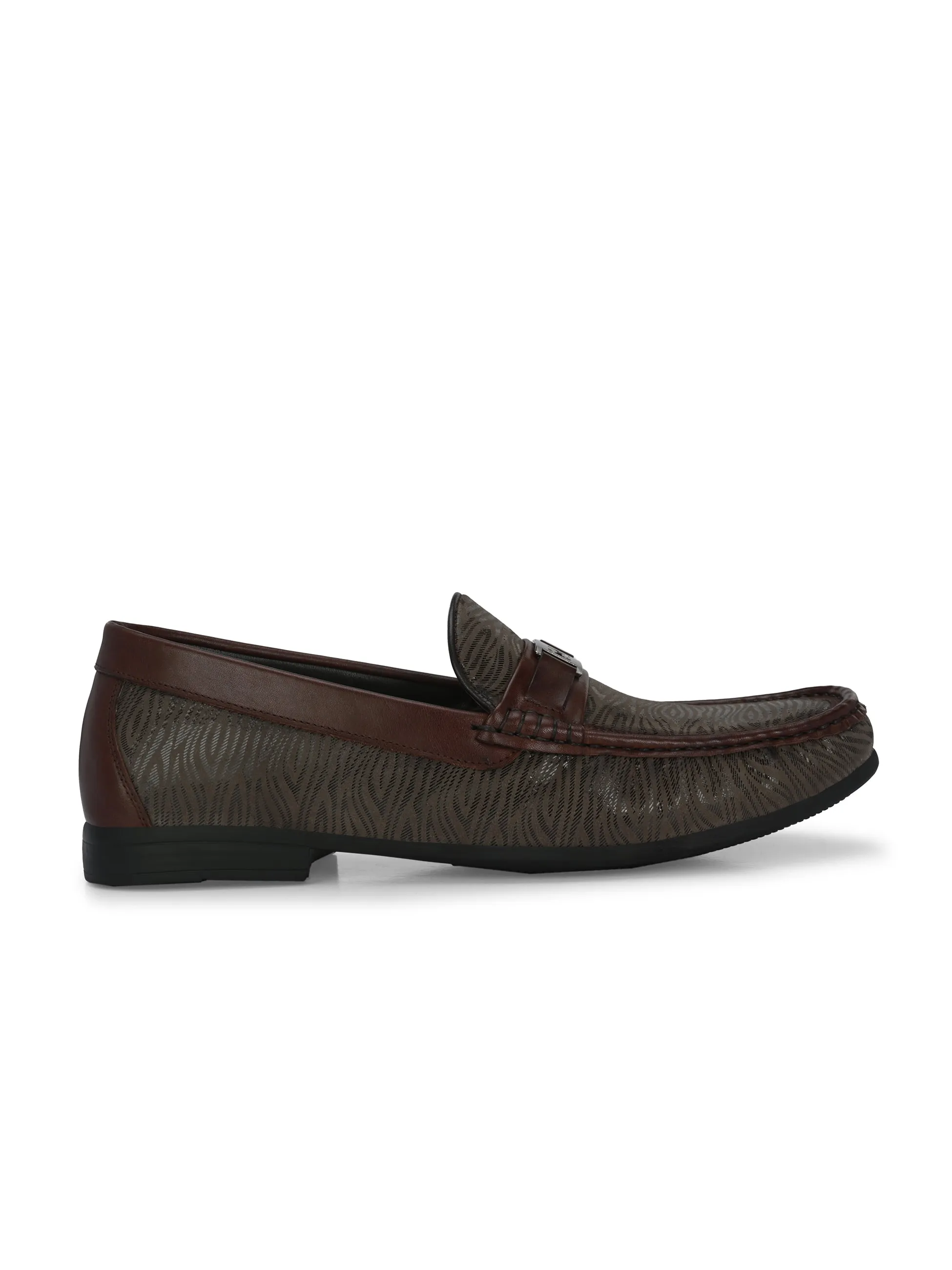 HITZ5344 Men's Brown Leather Casual Loafers