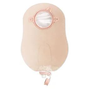 Hollister 18402 New Image 2-Piece Urostomy Pouch With One Sided Comfortwear Panel 1-3/4" Flange, 9" L, Standard, Transparent, With Belt Tabs, Anti-Reflux Valve, Adjustable Drain Valve