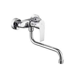 Homelody brass kitchen mixer Wall-mounted kitchen mixer for double sinks