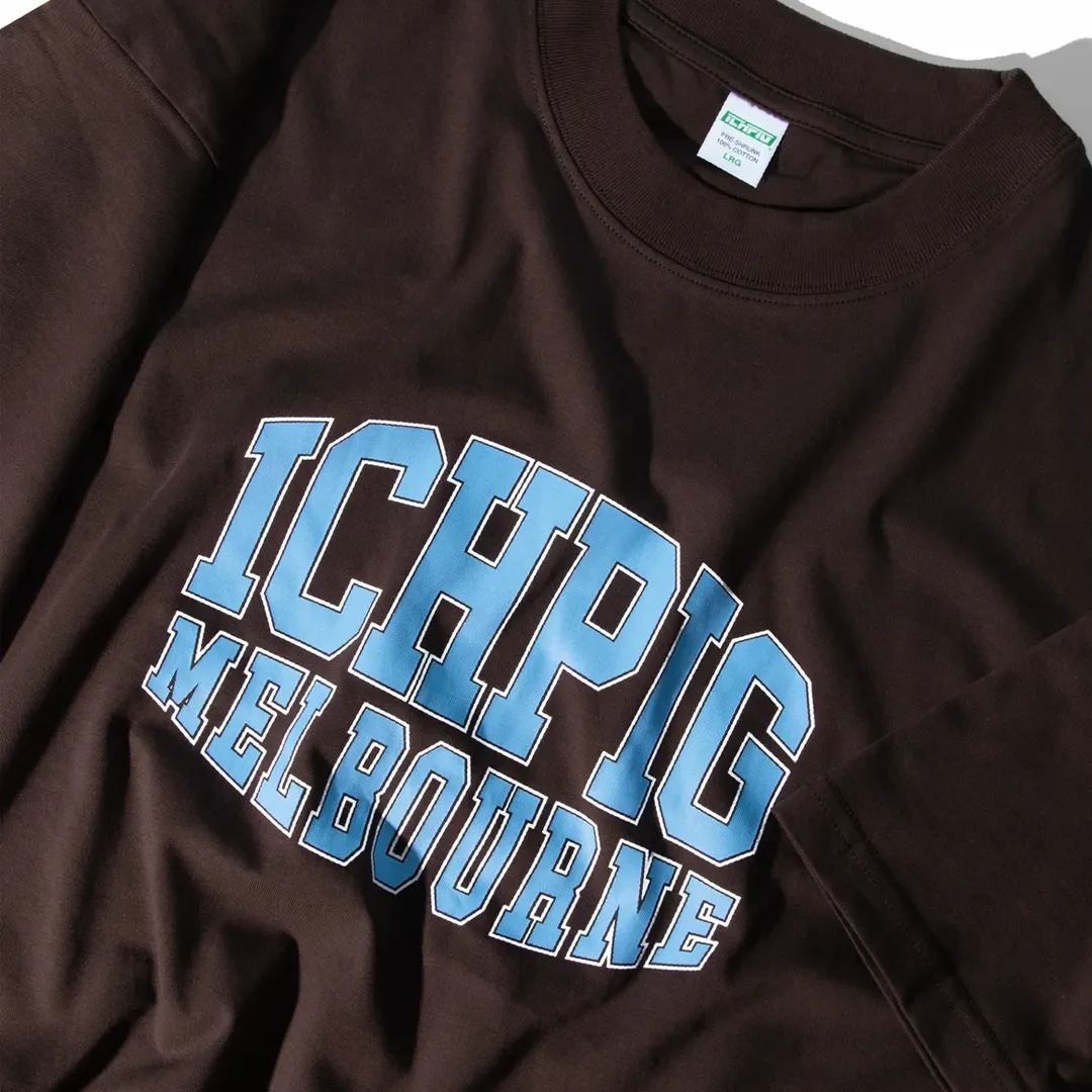 ICHPIG STADIUM MELB TEE ESPRESSO