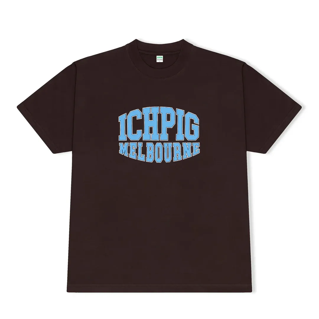 ICHPIG STADIUM MELB TEE ESPRESSO