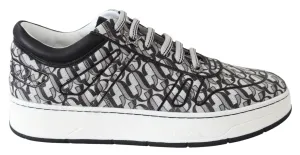 Jimmy Choo Silver Black Glitter Hawaii Sneakers