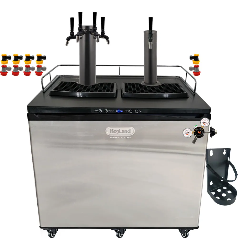 KegLand Series X Plus Kegerator Black Homebrew Bar Kit