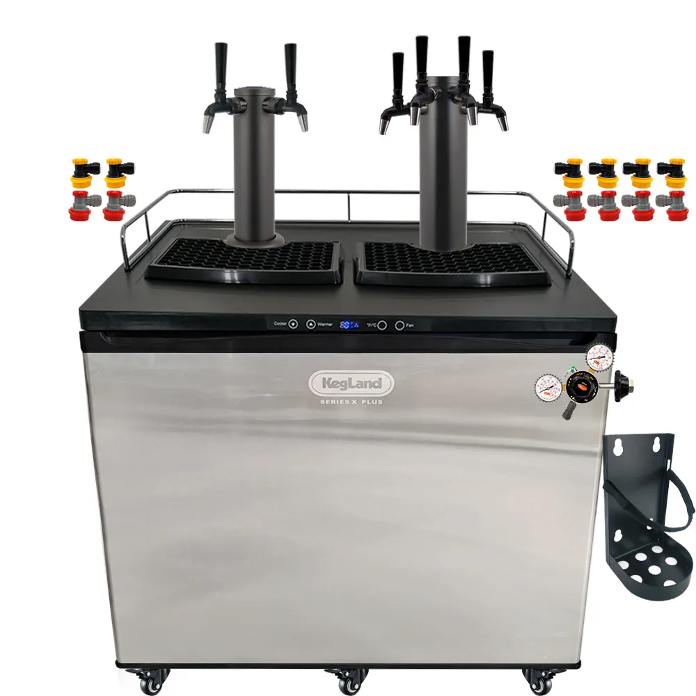 KegLand Series X Plus Kegerator Black Homebrew Bar Kit