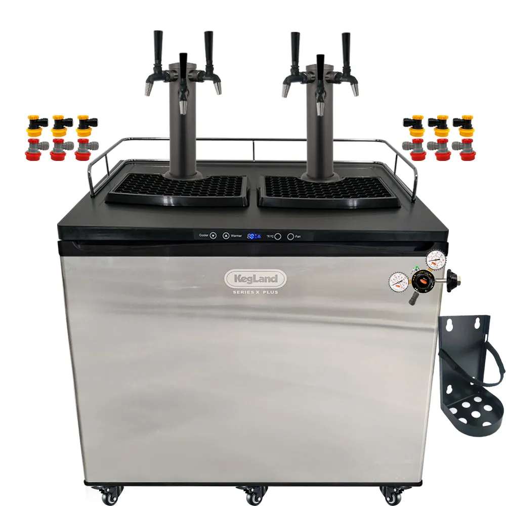 KegLand Series X Plus Kegerator Black Homebrew Bar Kit