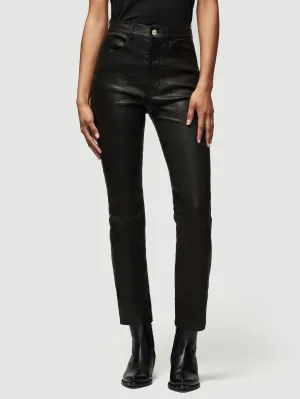 Leather Le Sylvie Slender Straight -- Noir