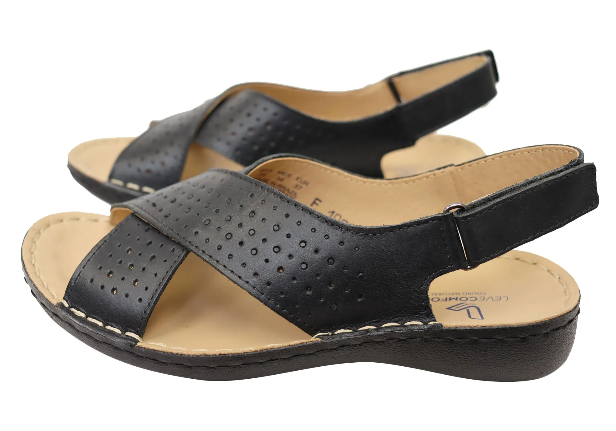 Levecomfort Donna Womens Brazilian Comfortable Leather Sandals