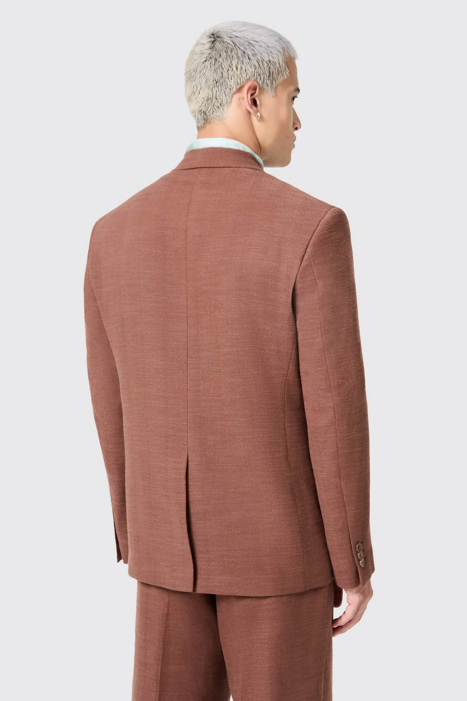 Lisandro Double Breasted Brown Cotton Suit