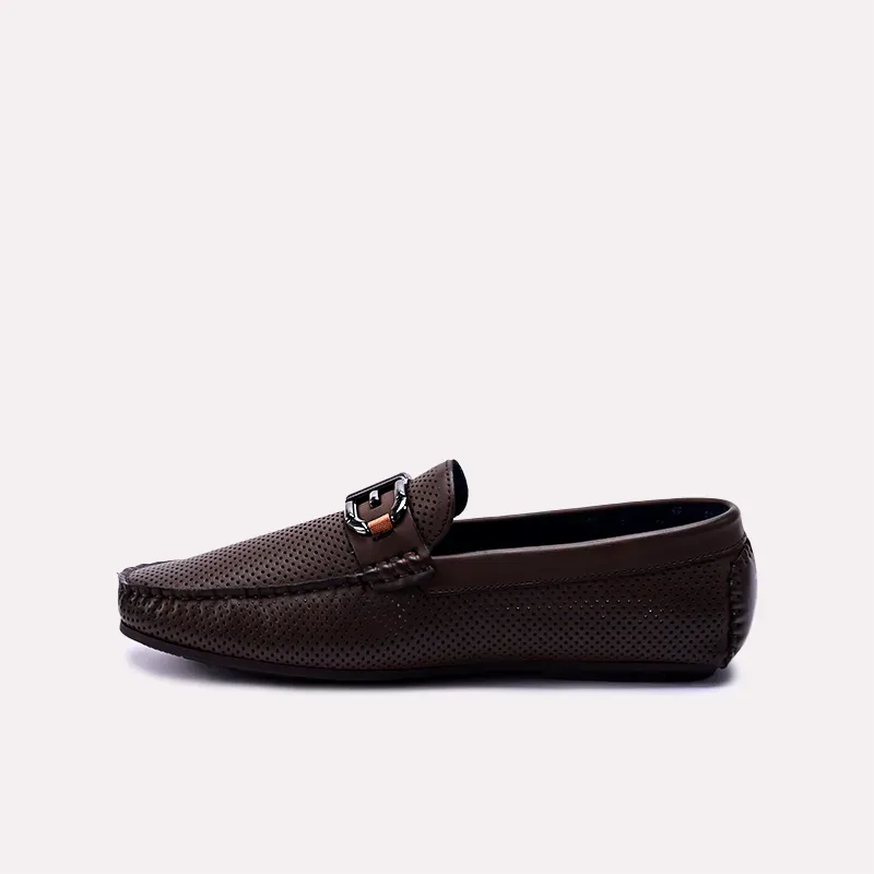 Lysander Brown Perforated Loafers 0130873