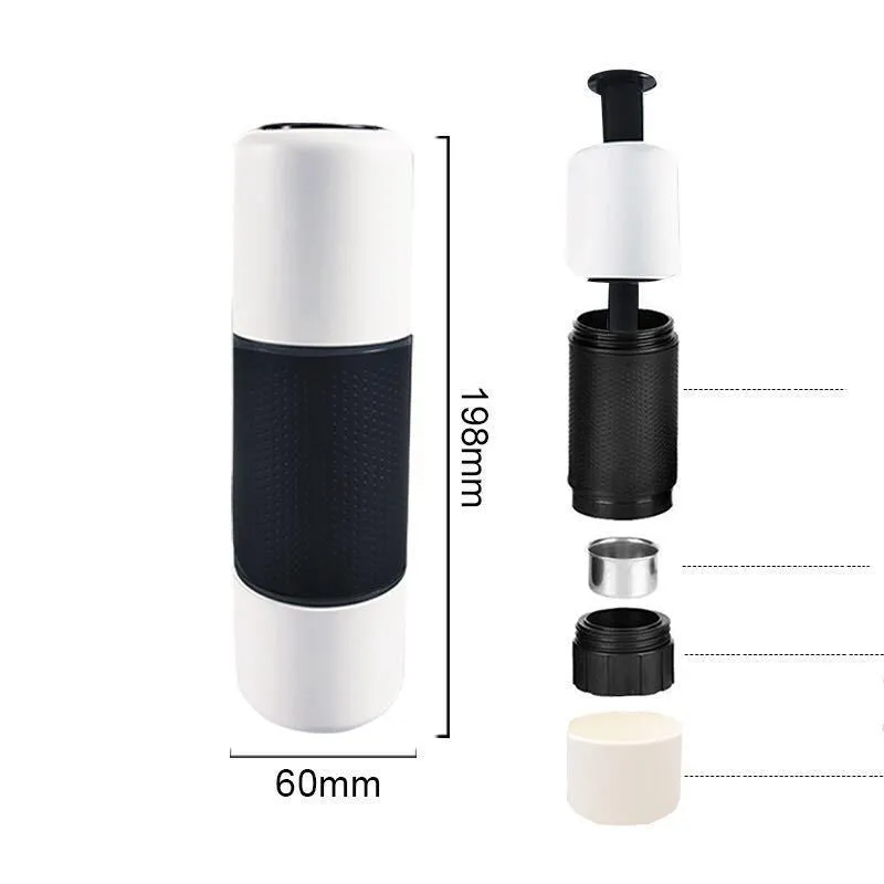 Manual Coffee Maker Machine Hand Pressure Portable Capsules Coffee Machine