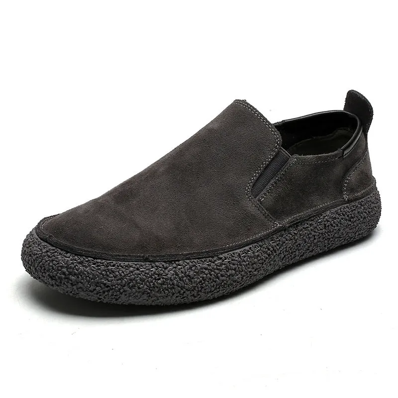 Men Retro Breathable Suede Casual Loafers