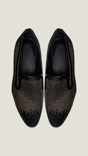 Men's Designer Crystal-Embellished Loafers by Vercini