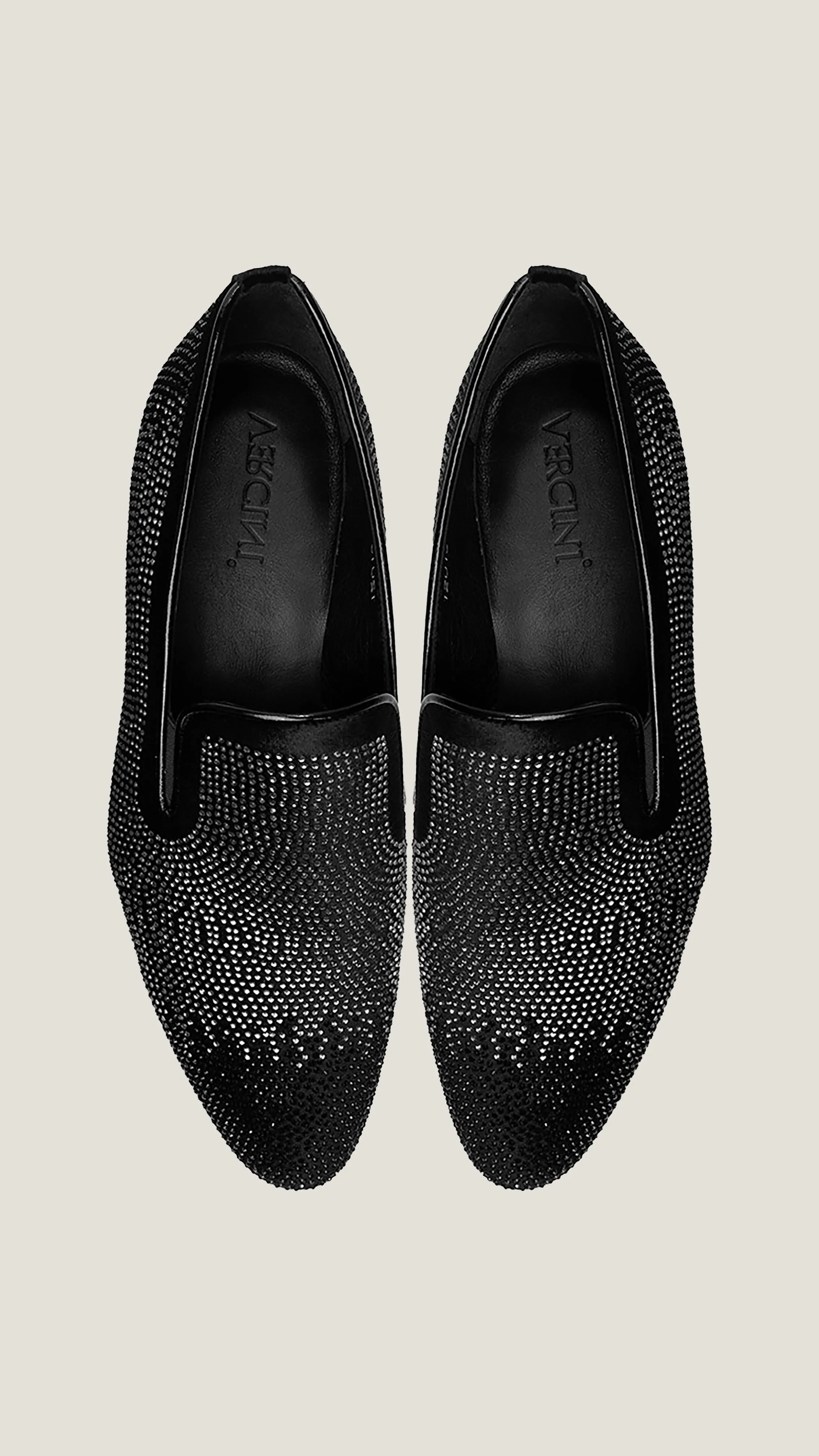 Men's Designer Crystal-Embellished Loafers by Vercini