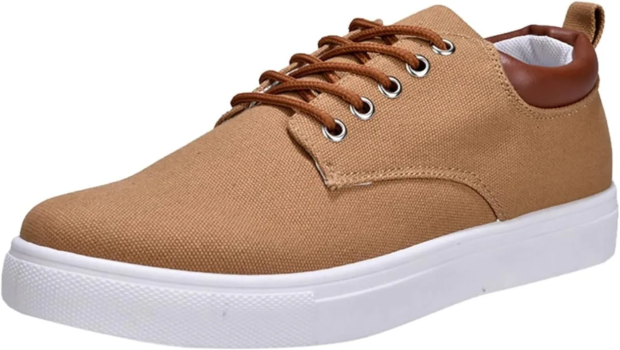 Men's Fashion Summer Spring Canvas Casual Shoes Lace Up Comfort Flat Sneakers Shoes | R009