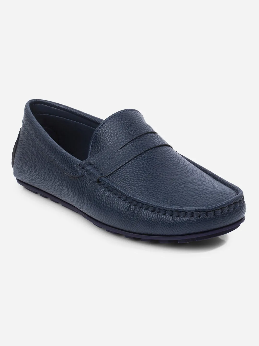 Men's Navy Moc Toe  Casual Loafer (IX4110)