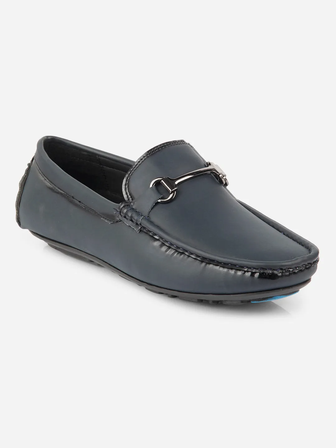 Men's Navy Saddle Trim Loafer (IX4103)