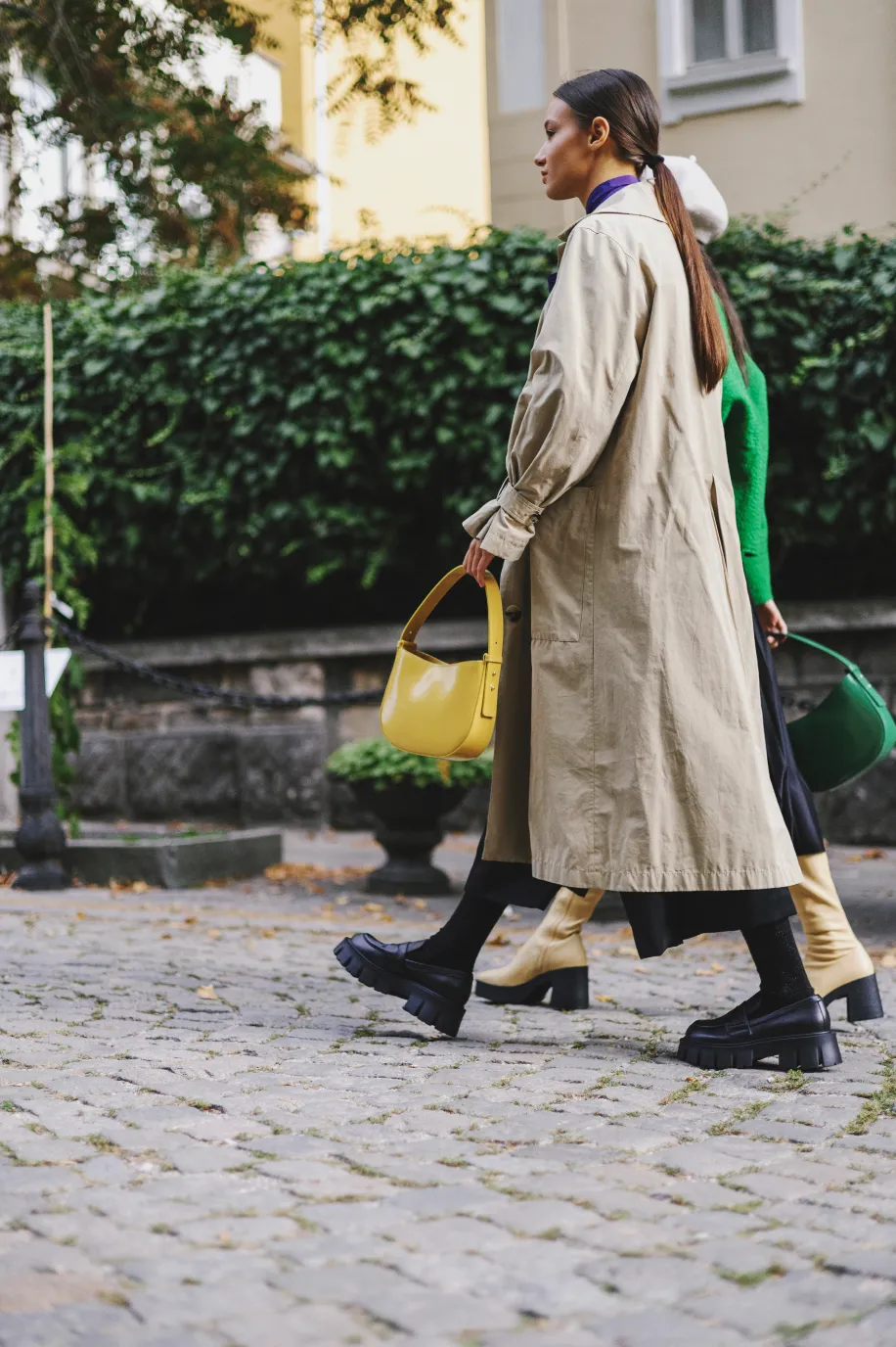 Mikki Black Leather Chunky Loafers