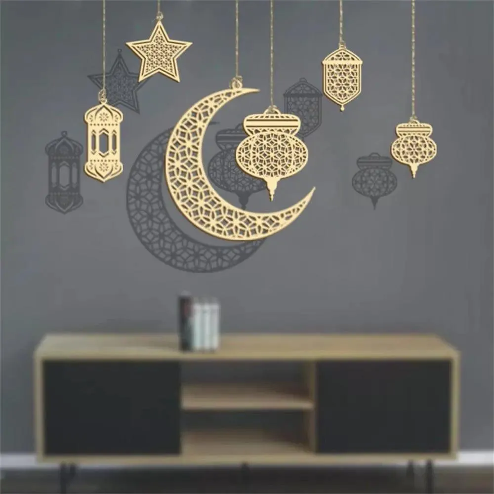 MR020  Wooden Ramadan & Eid Mubarak Decoration