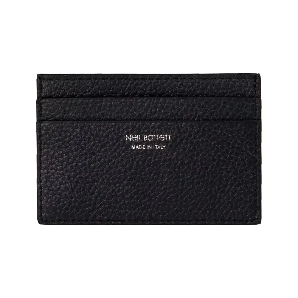 Neil Barrett Black Leather Men Wallet