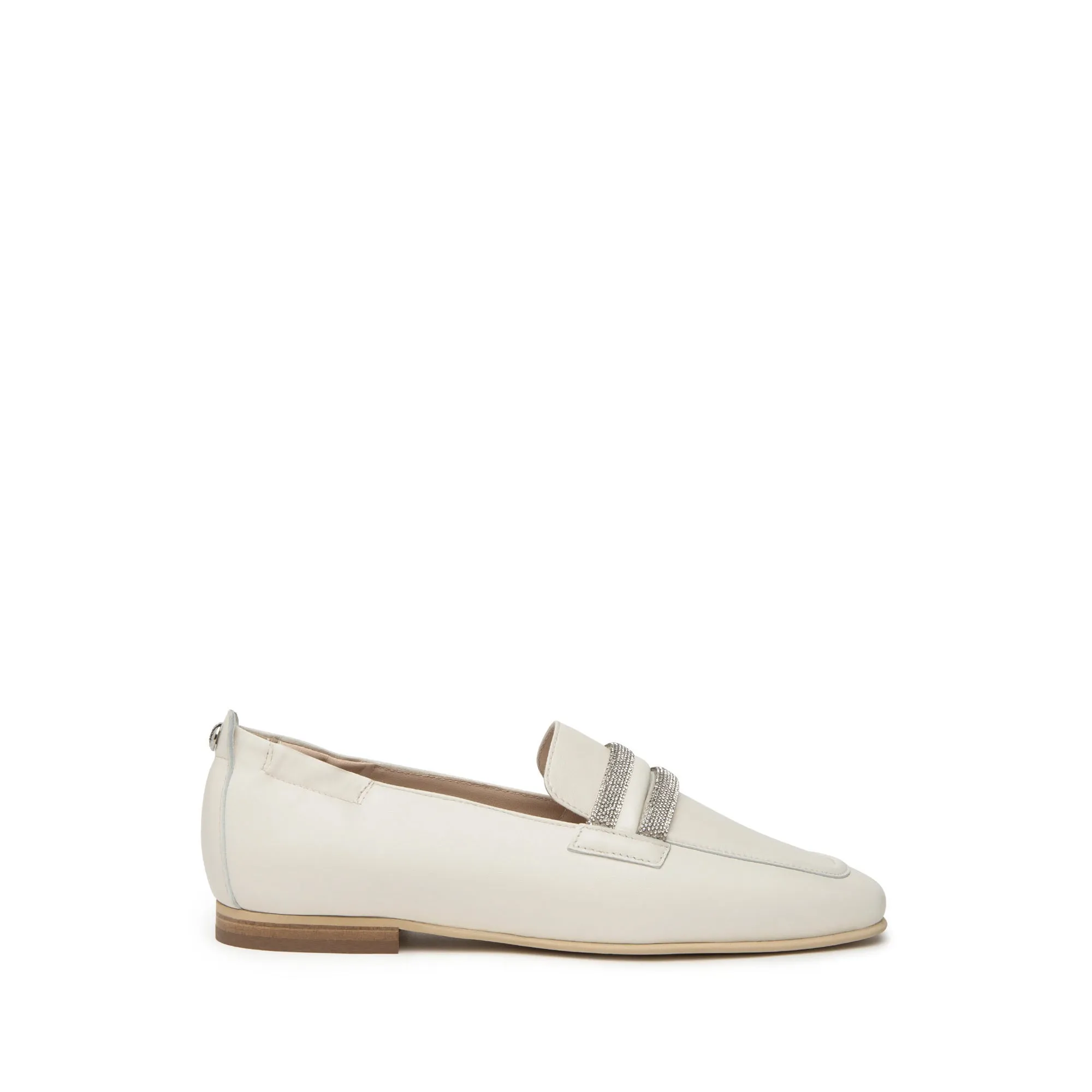 NeroGiardini Ivory Leather Loafers