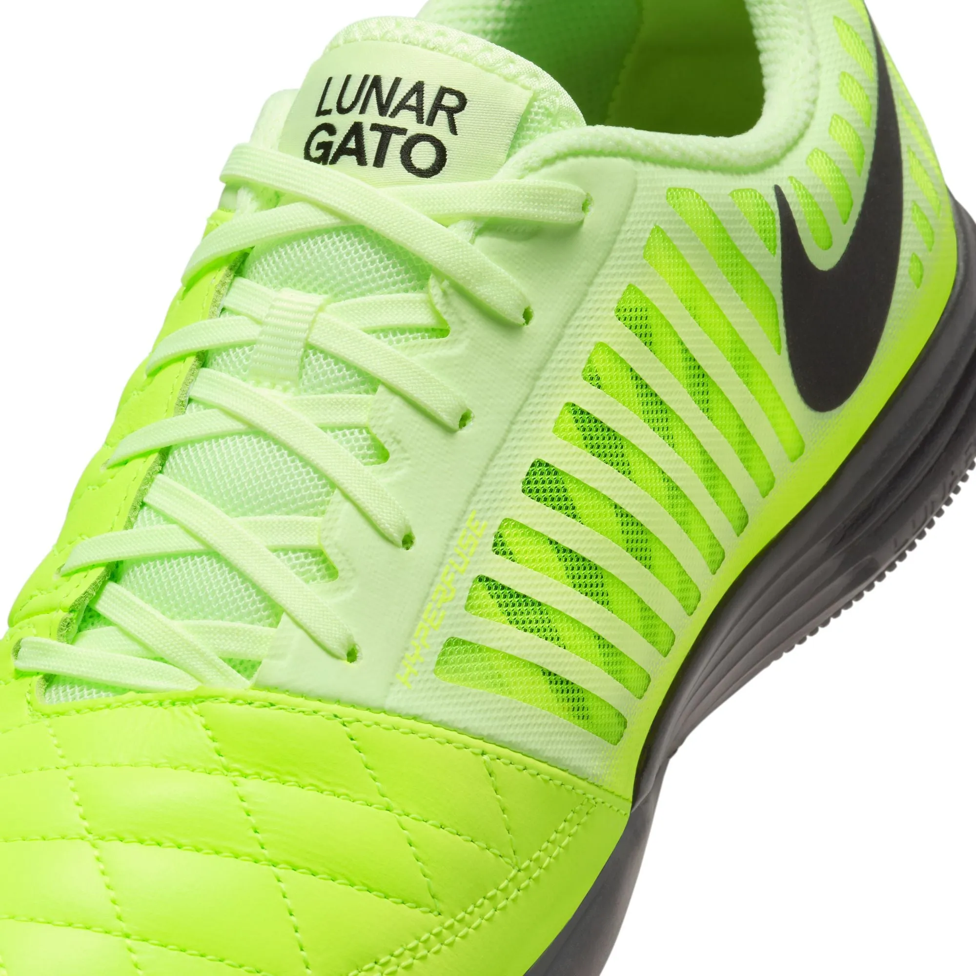 Nike Lunargato II Indoor Soccer Shoes- Black/Volt