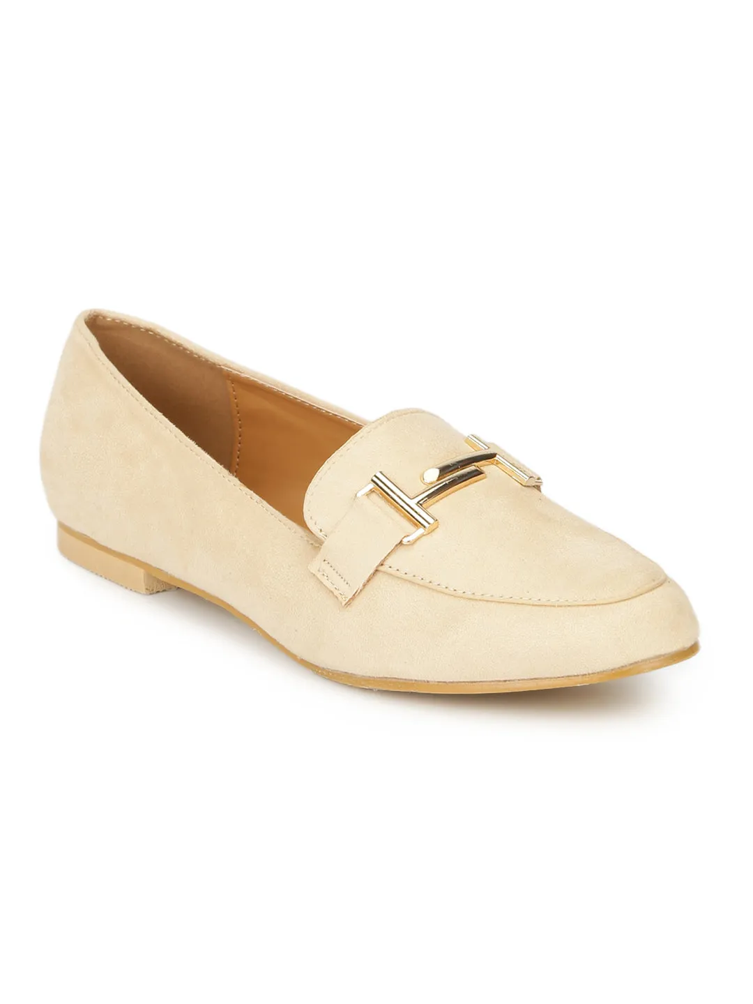 Nude Micro Loafer Belly Flats