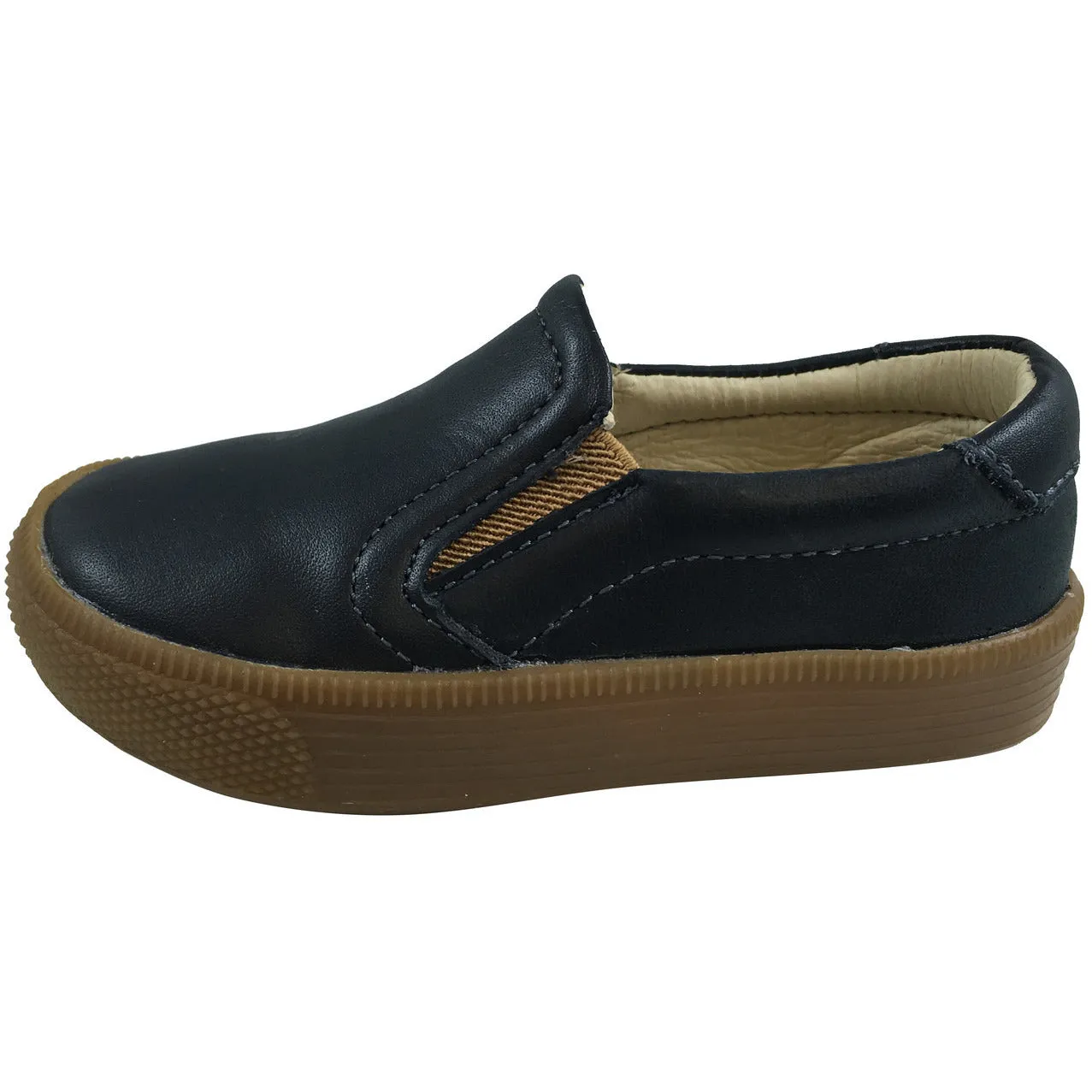 Old Soles Boy's 1029 Dress Hoff Leather Navy Loafers