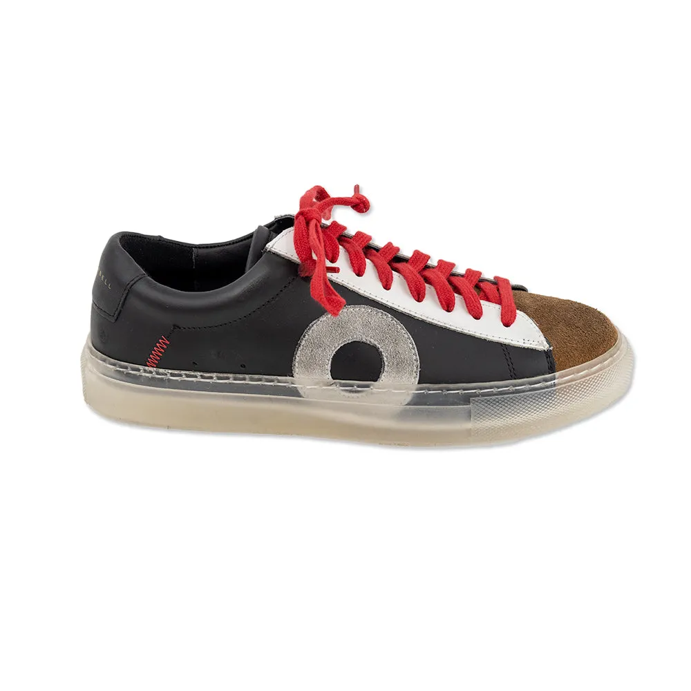 Oliver Goldsmith Round Toe Leather Suede Low Top Sneakers