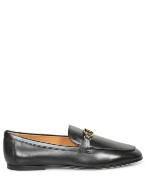 Oval Logo Black Loafers