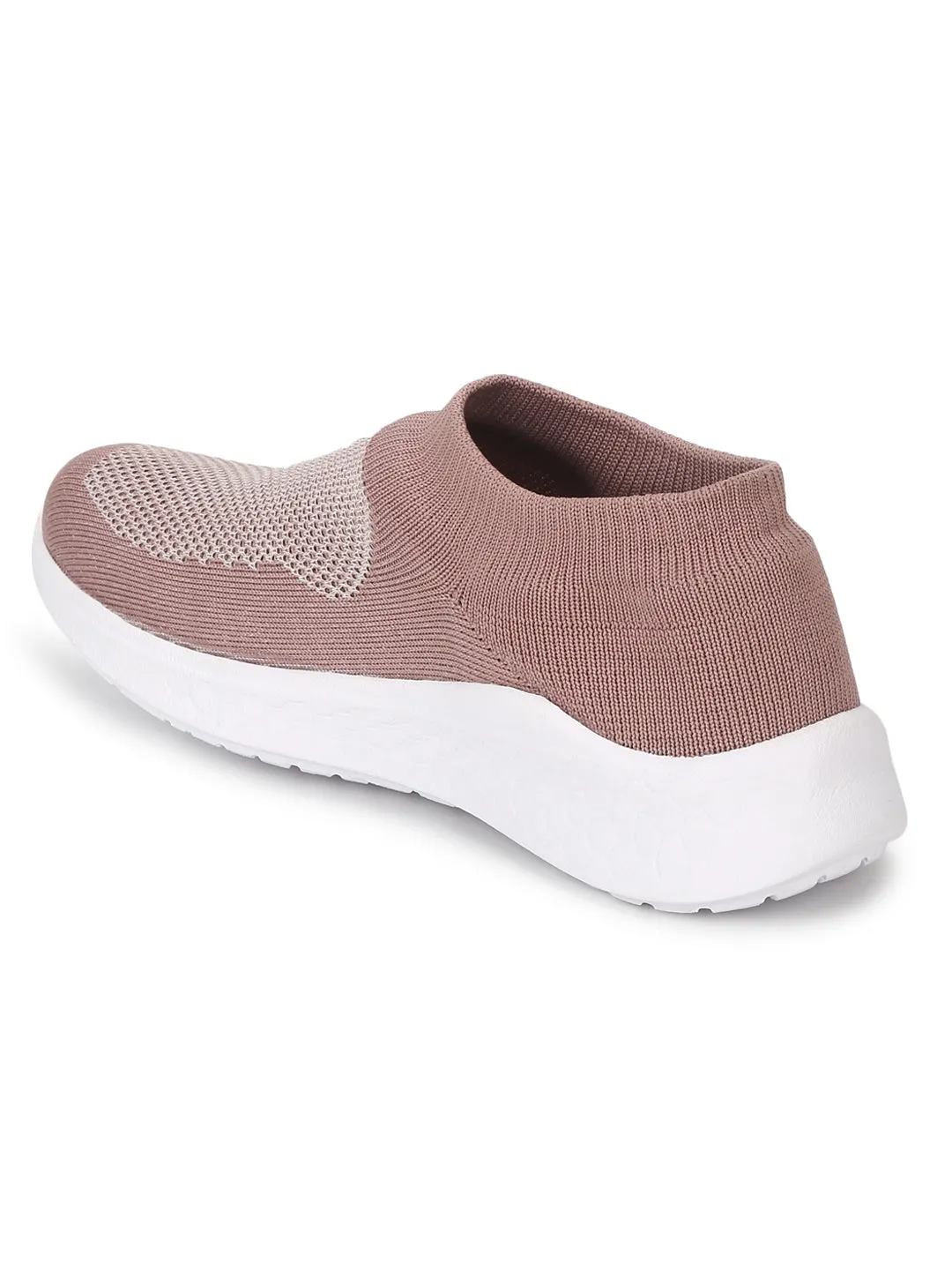 Peach Knitted Slip On Loafers (TC-RLST23-PEAC)