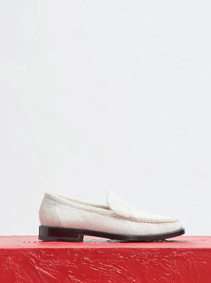 Pierre Loafer in Ivory Pony Hair