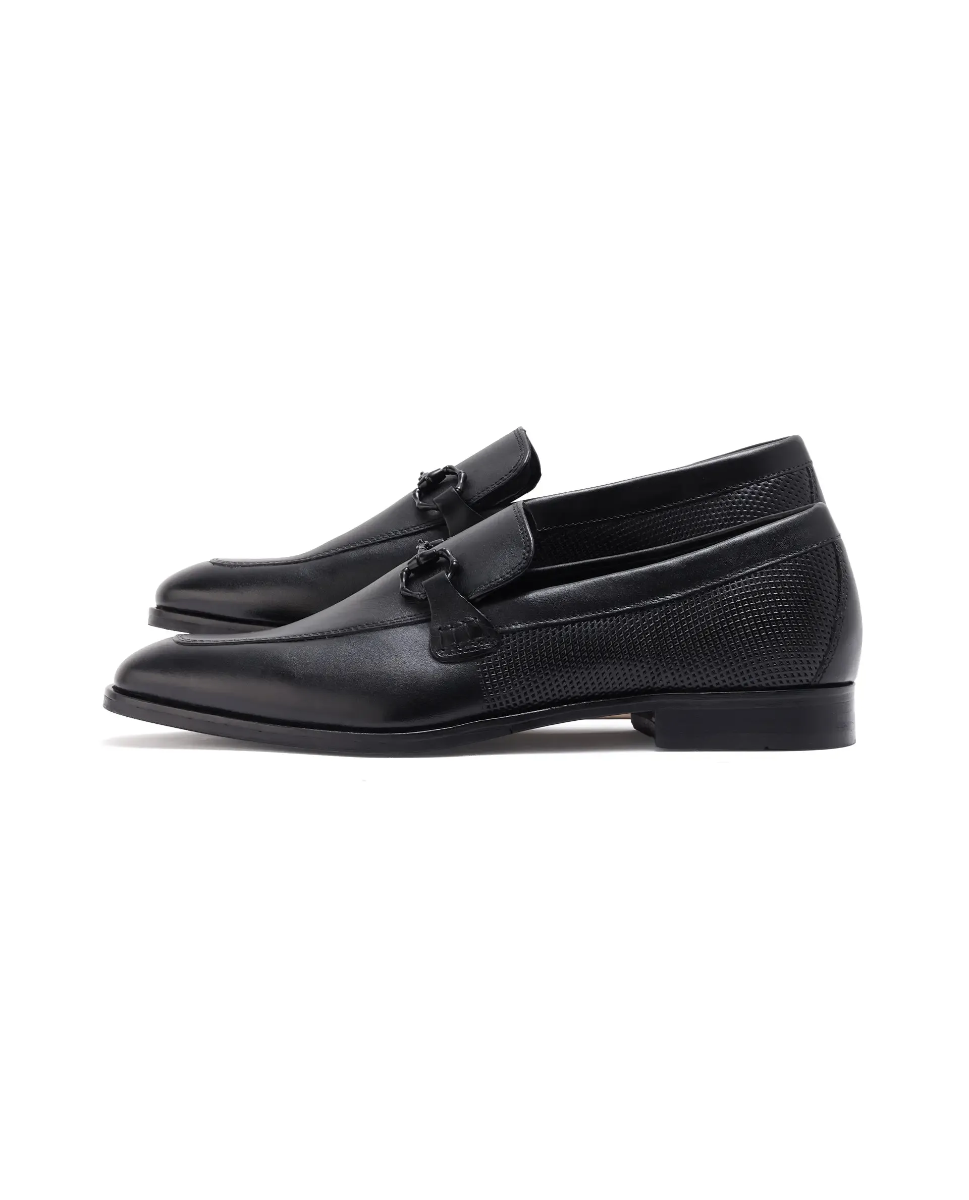 Rare Rabbit Men's Plaza Black Slip-On Genuine Leather Slip-On Loafer