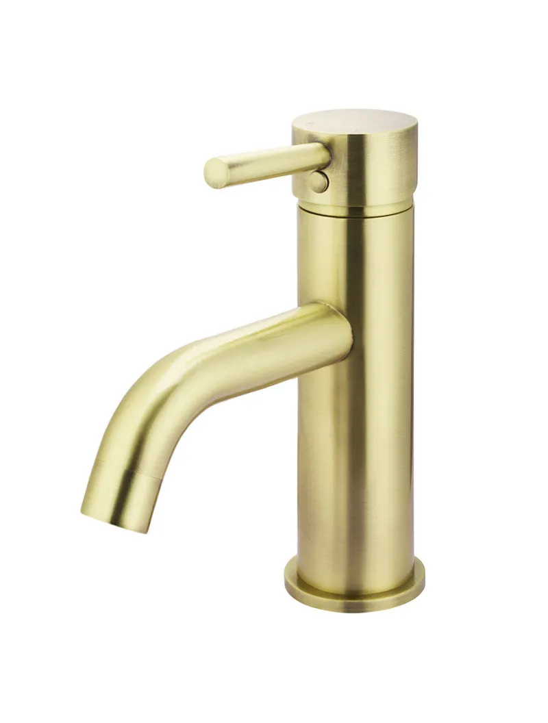 Round Basin Mixer Curved - PVD Tiger Bronze