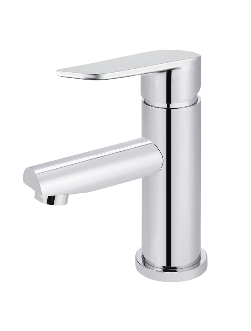 Round Paddle Basin Mixer - Polished Chrome