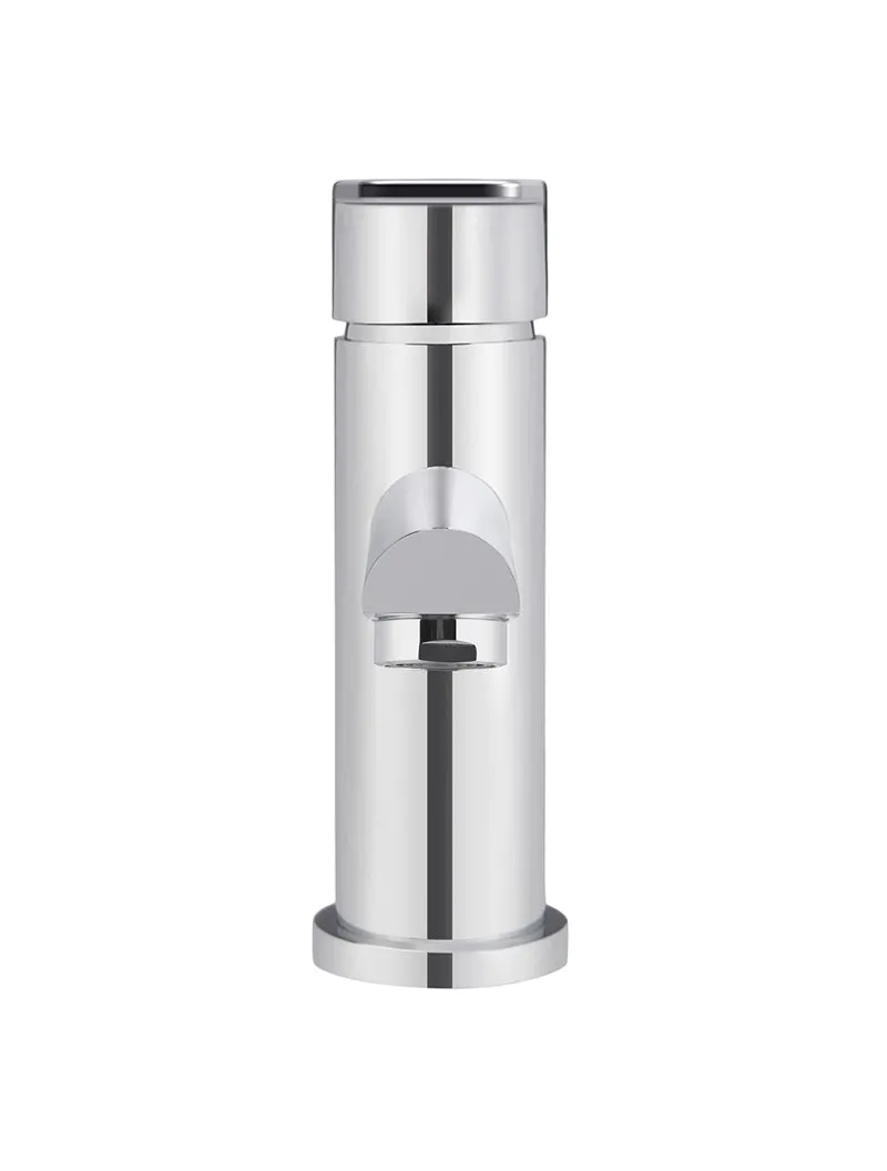 Round Paddle Basin Mixer - Polished Chrome