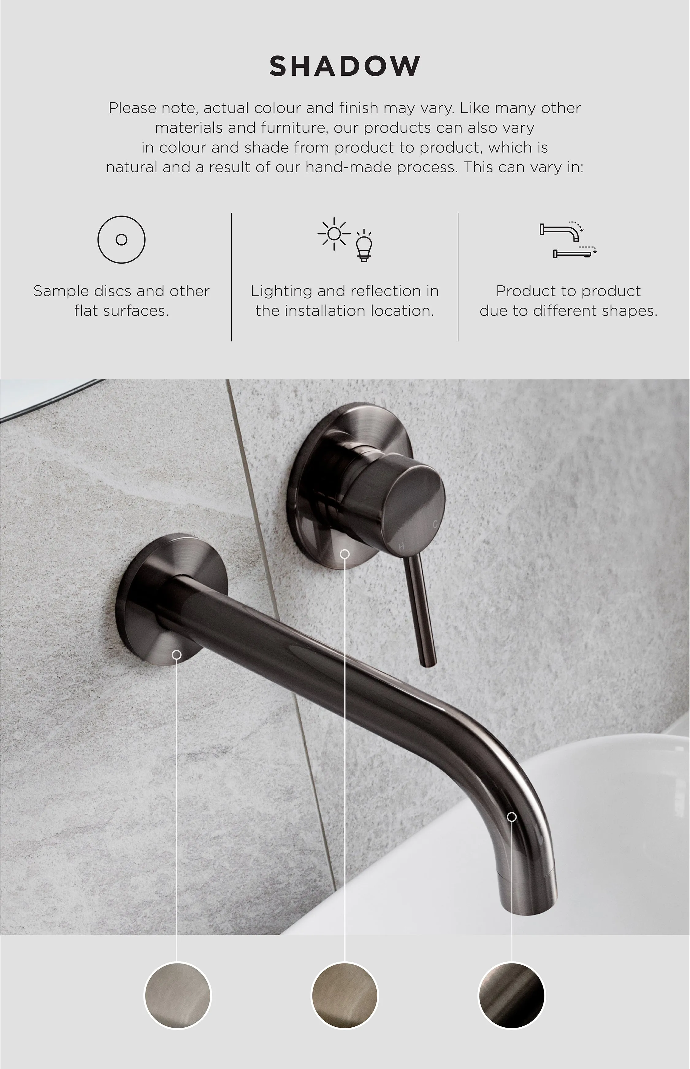 Round Paddle Basin Mixer - Shadow Gunmetal