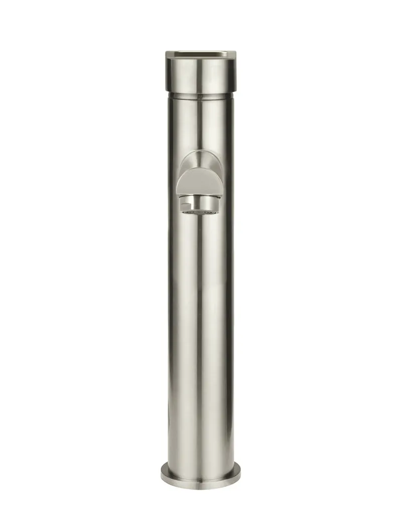 Round Paddle Tall Basin Mixer - PVD Brushed Nickel