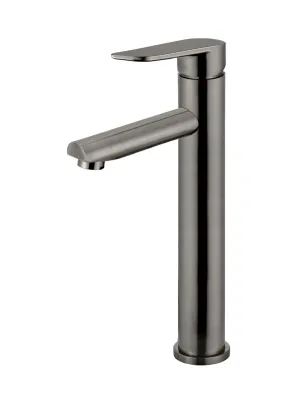 Round Paddle Tall Basin Mixer - Shadow Gunmetal