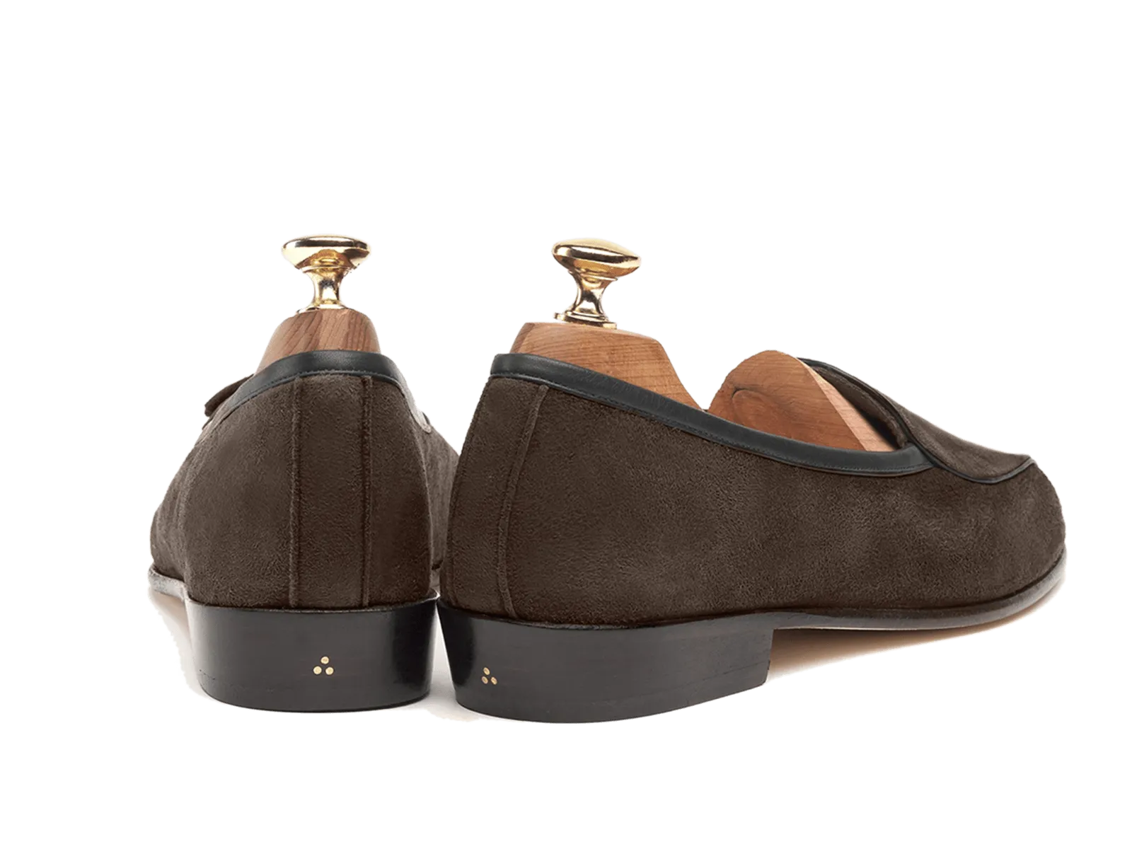 Sagan Classic Precious Leather Loafers in Dark Brown Suede and Nubuck Crocodile