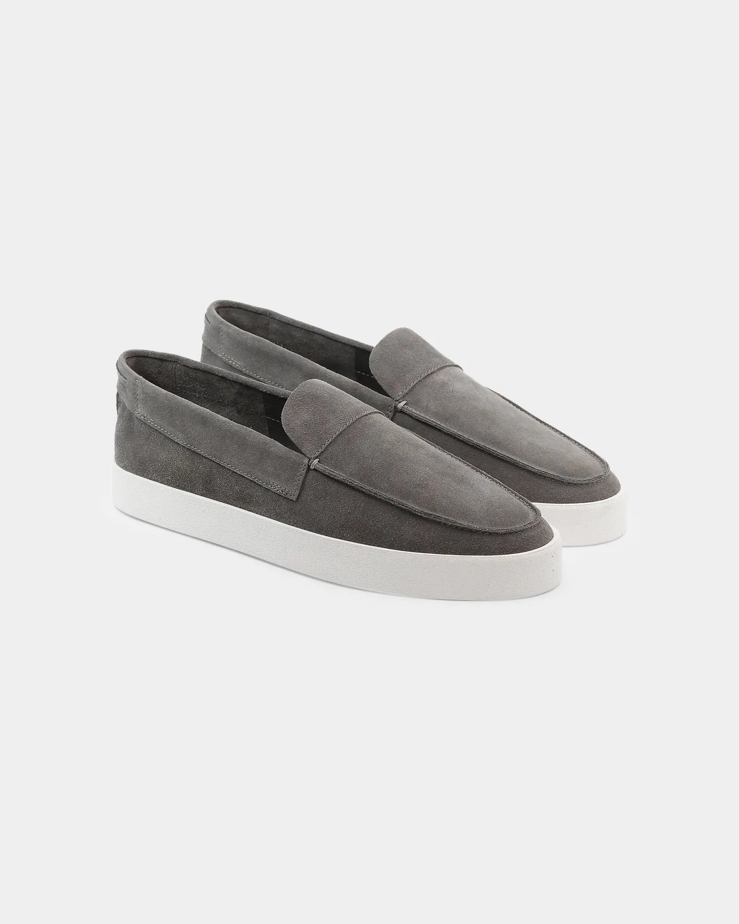 Saint Morta Hemisphere Suede Slip On Loafer Dark Grey/White