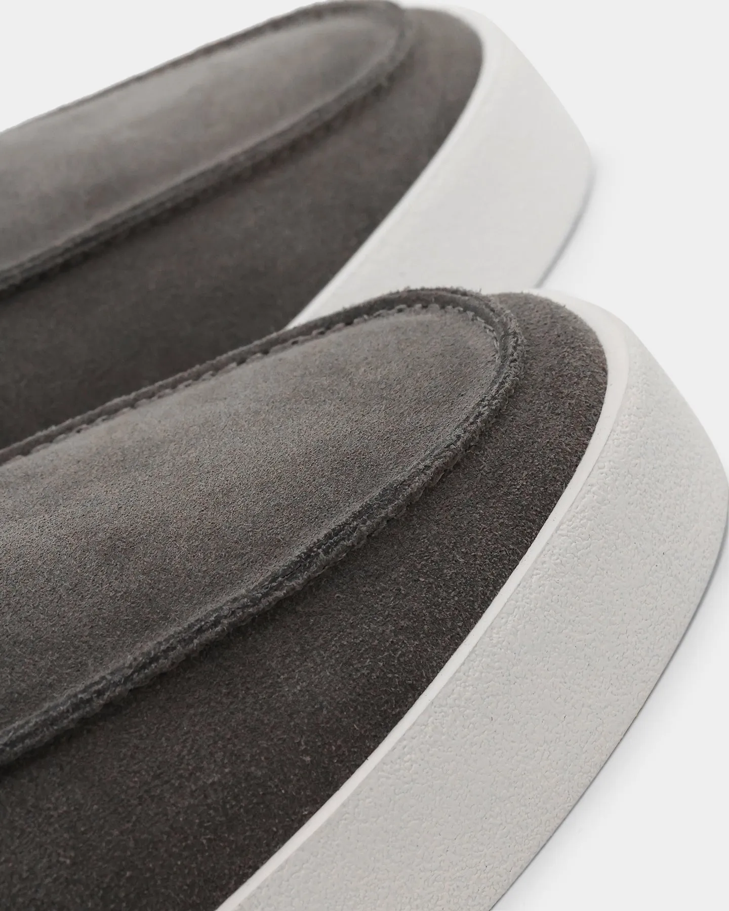 Saint Morta Hemisphere Suede Slip On Loafer Dark Grey/White