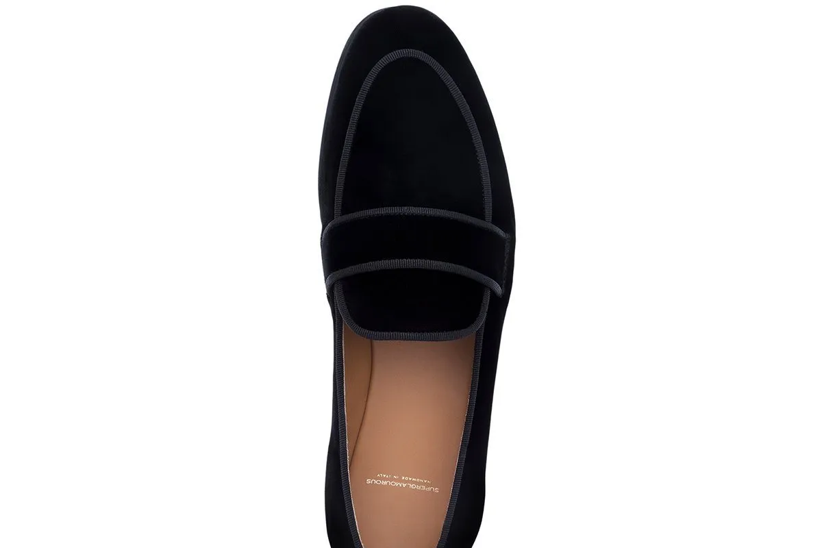 Scarpe - BOLERO VELOUR BLACK LOAFERS