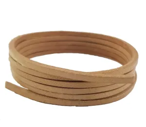 Shoelaces & Boot laces Light brown/Beige Leather  3 mm square