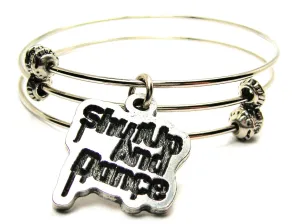 Shut Up And Dance Triple Style Expandable Bangle Bracelet