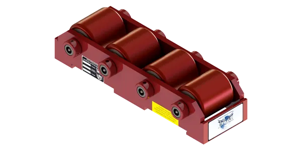 Slim Straight Line Skate HTDM-4-P | 7.5 Ton Capacity - Polyurethane Rollers