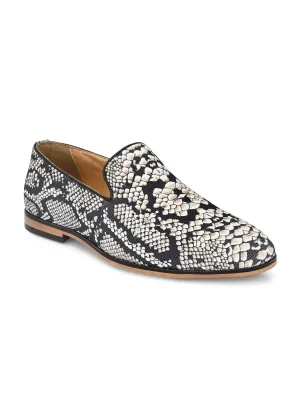 Snake Print Loafers